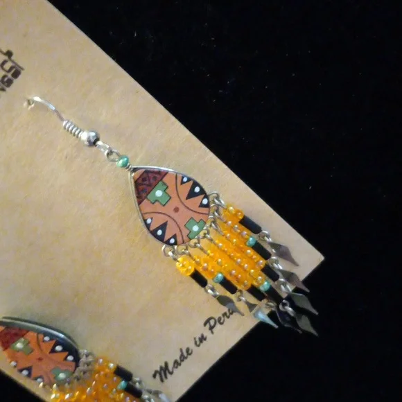 Colors of the Southwest Beaded Earrings - Picture 2 of 4